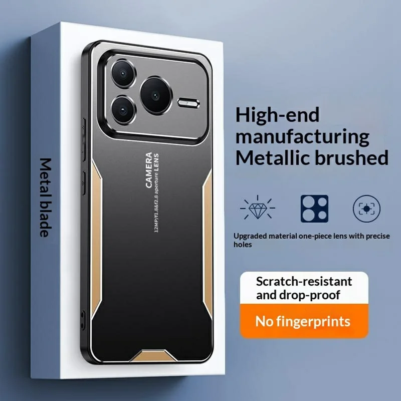 Coque pour Honor Power2 5G en alliage d'aluminium, TPU, PC - Or