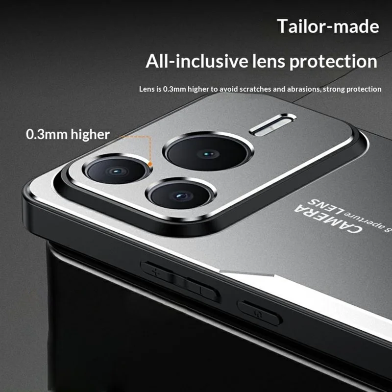 Coque pour Honor Power2 5G en alliage d'aluminium, TPU, PC - Or