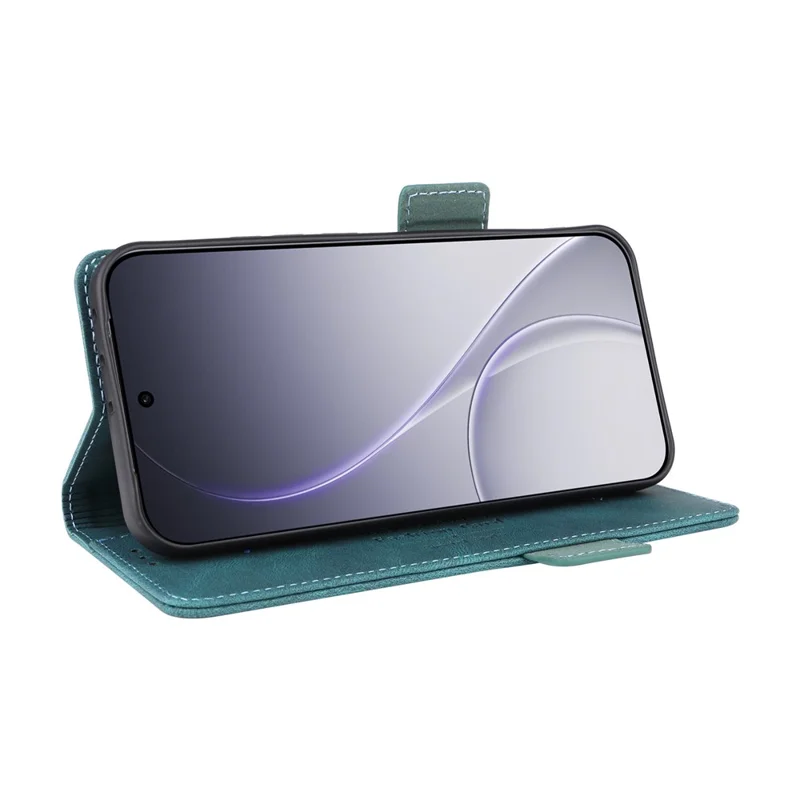 For Oppo Reno15 Pro Max 5G (Global)  /  Reno15 Pro 5G (China) Case Leather Wallet Flip Phone Cover with Hardware Decor - Blue