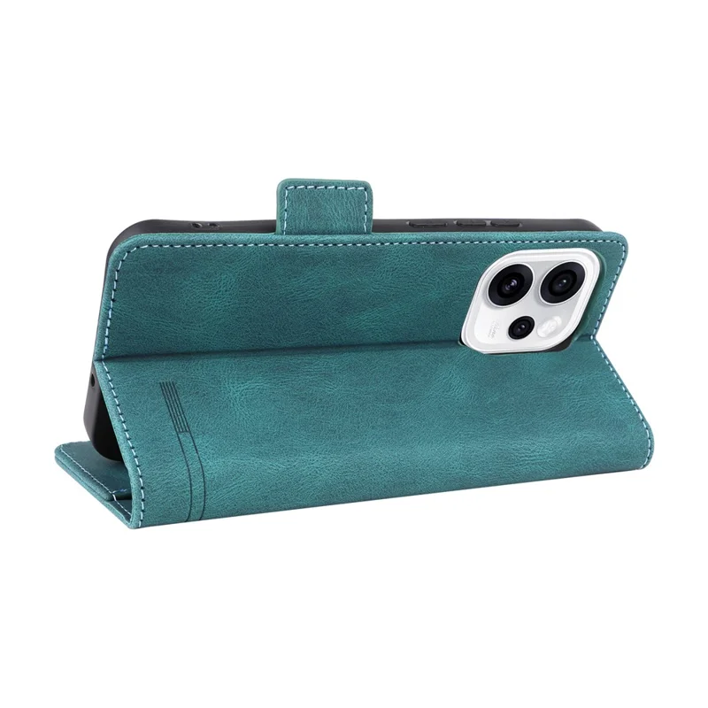 For Oppo Reno15 Pro Max 5G (Global)  /  Reno15 Pro 5G (China) Case Leather Wallet Flip Phone Cover with Hardware Decor - Blue