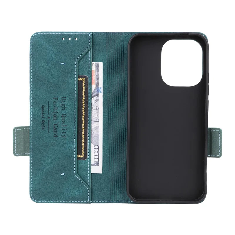For Oppo Reno15 Pro Max 5G (Global)  /  Reno15 Pro 5G (China) Case Leather Wallet Flip Phone Cover with Hardware Decor - Blue