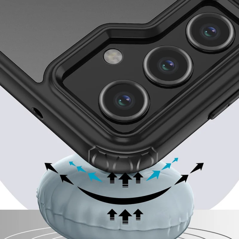 Per Samsung Galaxy A14 5G / 4G TPU + PC Custodia protettiva per telefono cellulare a prova di caduta - Nero opaco