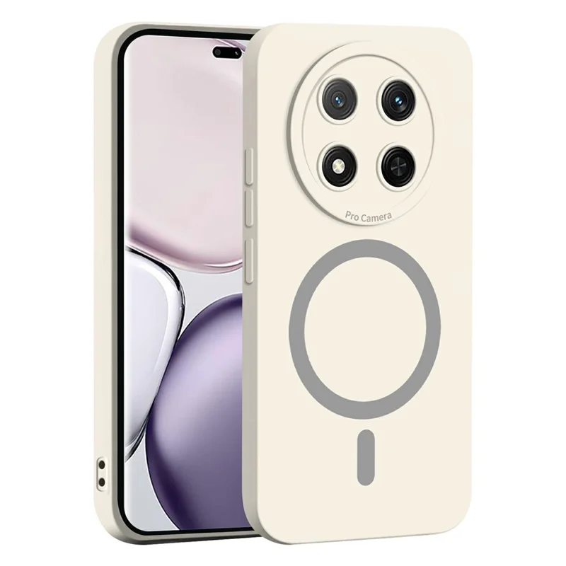 Bulk Purchasing Magnetic Case For Honor X9c 5G  /  Magic7 Lite 5G  /  X60 Pro 5G Solid Color Precise Cutouts Soft TPU Phone Cover - White