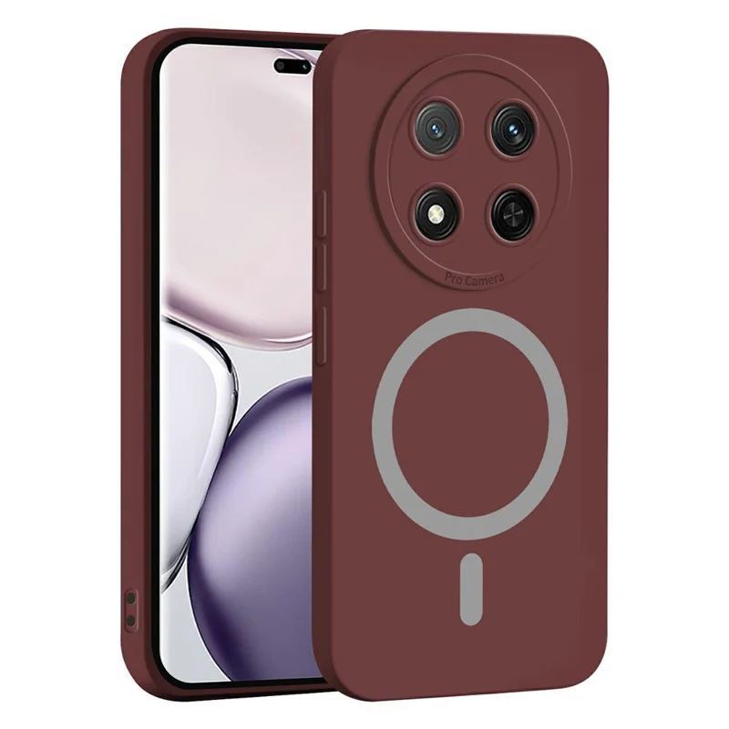 Bulk Purchasing Magnetic Case For Honor X9c 5G  /  Magic7 Lite 5G  /  X60 Pro 5G Solid Color Precise Cutouts Soft TPU Phone Cover - Wine Red