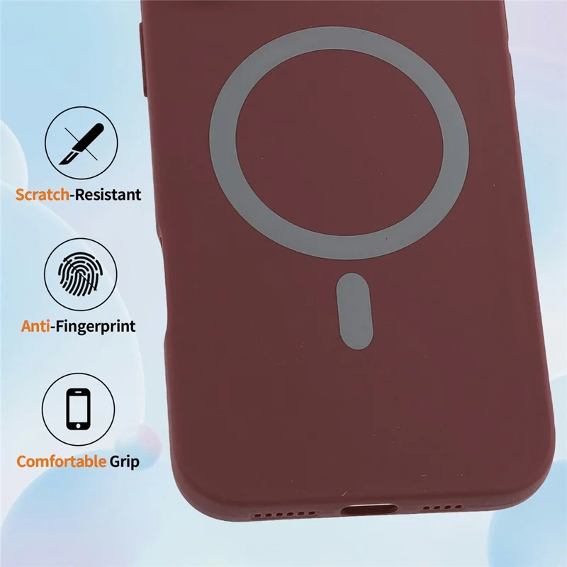 Bulk Purchasing Magnetic Case For Honor X9c 5G  /  Magic7 Lite 5G  /  X60 Pro 5G Solid Color Precise Cutouts Soft TPU Phone Cover - Wine Red
