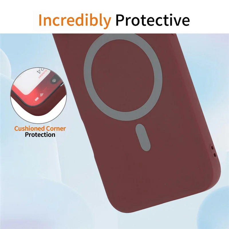 Bulk Purchasing Magnetic Case For Honor X9c 5G  /  Magic7 Lite 5G  /  X60 Pro 5G Solid Color Precise Cutouts Soft TPU Phone Cover - Wine Red