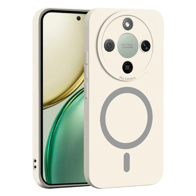 Bulk Purchasing Magnetic Case For Honor Magic8 Lite 5G  /  X70 5G  /  X9d 5G Solid Color Precise Cutouts Soft TPU Phone Cover - White