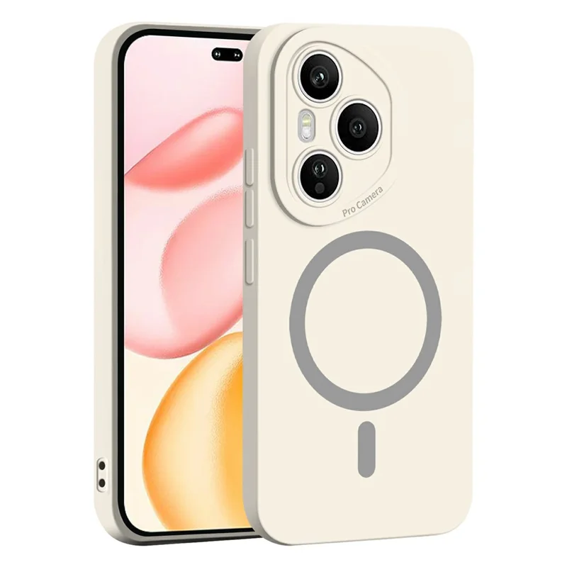 Bulk Purchasing For Honor 400 Pro 5G (Global) Magnetic Case Solid Color Precise Cutouts Soft TPU Phone Cover - White