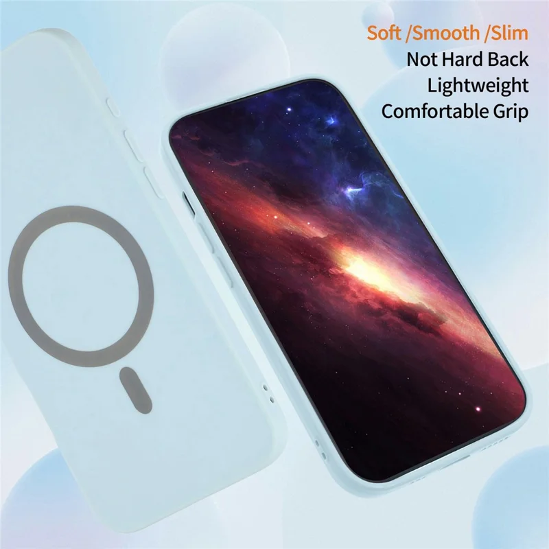 Compra al por mayor de funda magnética para Honor 400 Pro 5G (Global), funda sólida de color liso con recortes precisos, cubierta suave de TPU para teléfono - Azul bebé