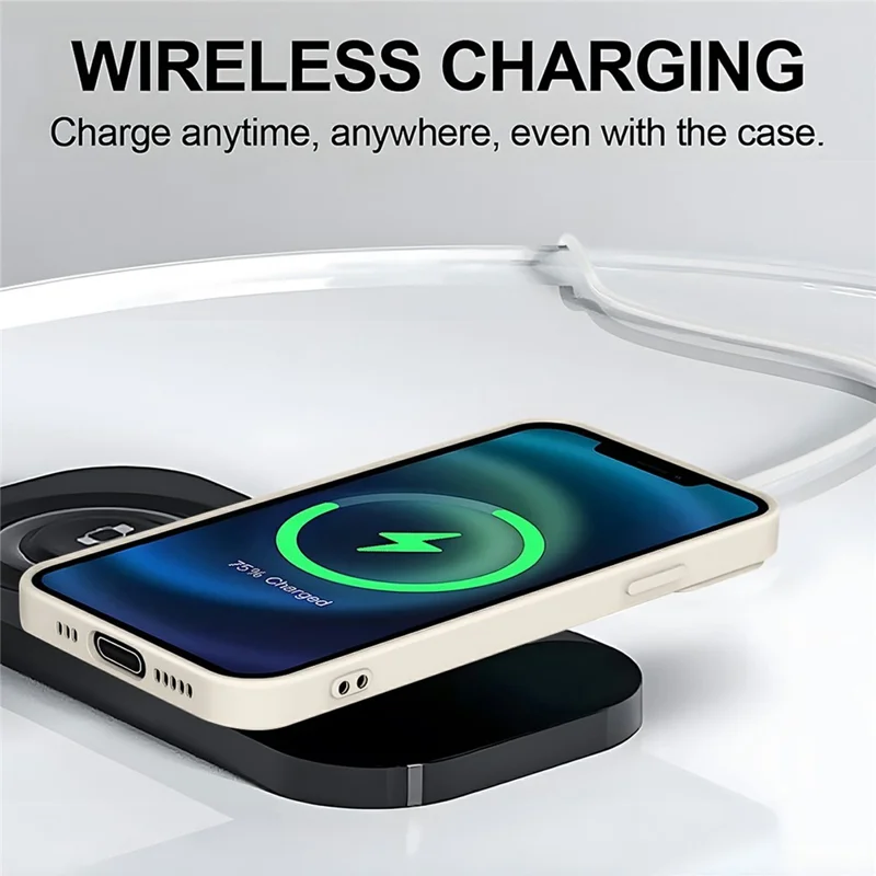 Bulk Purchasing For Xiaomi Redmi 15 5G (EU) (171mm)  /  15 4G (EU) (171mm) Magnetic Case Solid Color Precise Cutouts Soft TPU Phone Cover - White