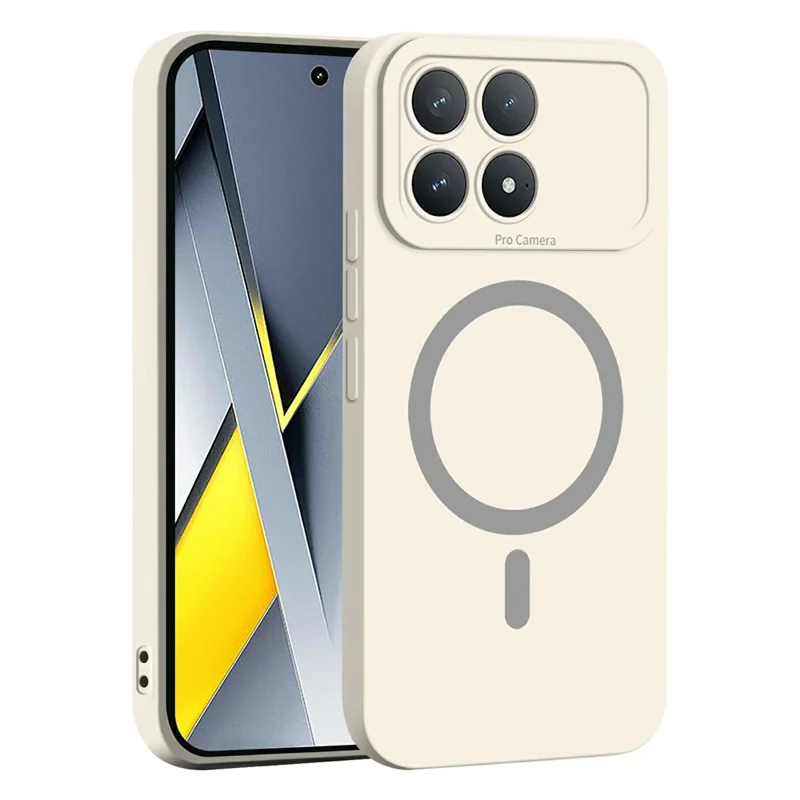 Bulk Purchasing For Xiaomi Redmi K90 5G  /  Poco F8 Pro Magnetic Case Solid Color Precise Cutouts Soft TPU Phone Cover - White
