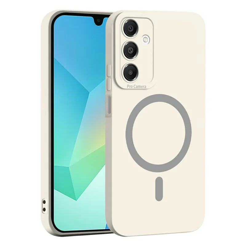 Bulk Purchasing For Samsung Galaxy A16 5G  /  A16 4G Magnetic Case Solid Color Precise Cutouts Soft TPU Phone Cover - White