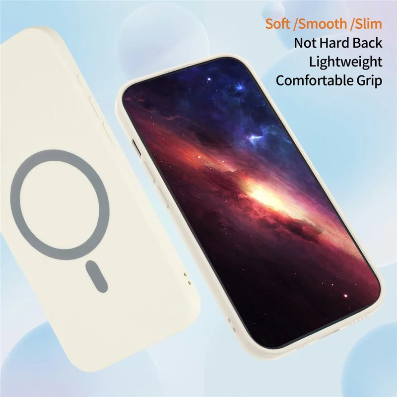 Compra em Volume para Capa iPhone 16e Compatível com MagSafe, Cor Sólida, Recortes Precisos, Capa de Telemóvel em TPU Macio - Branco