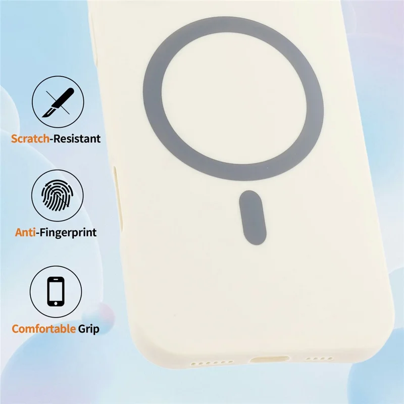 Großhandel für Xiaomi Redmi Note 14S 4G Magnetische Hülle, einfarbig, präzise Ausschnitte, weiche TPU-Handyhülle - Weiß