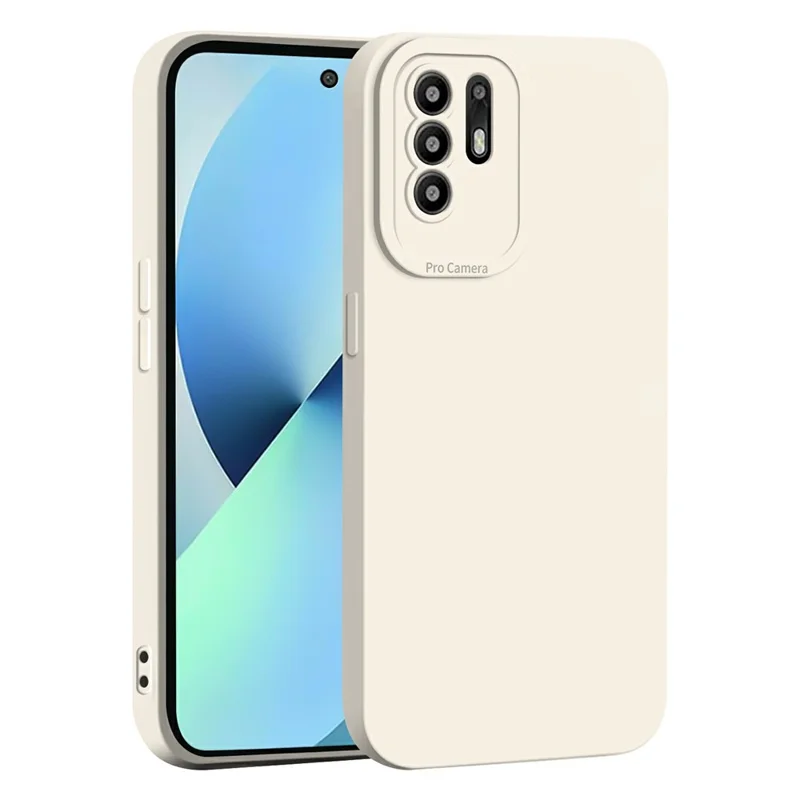 For Oppo F19 Pro+ 5G Case Precise Camera Cutouts Soft TPU Shockproof Phone Cover - White