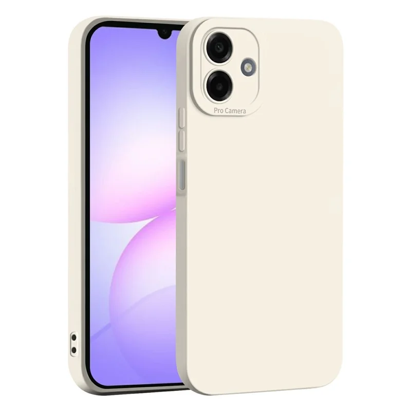 For Samsung Galaxy A07 4G Case Precise Camera Cutouts Soft TPU Shockproof Phone Cover - White