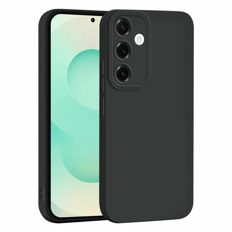 For Samsung Galaxy S25 Case Precise Camera Cutouts Soft TPU Shockproof Phone Cover - Black