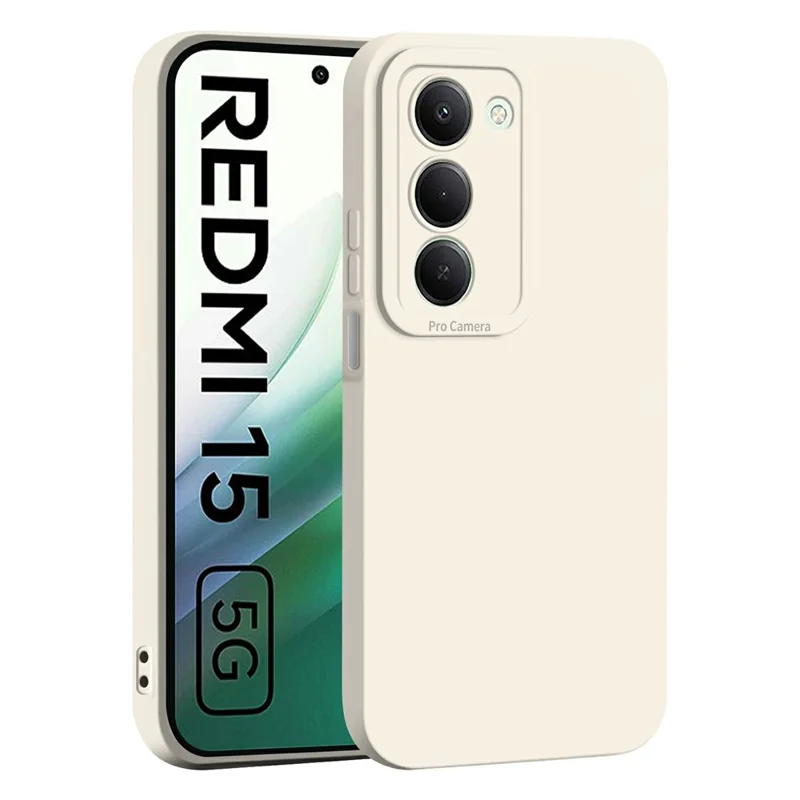 Fodral för Xiaomi Redmi 15 5G (Global) (169 mm) Precisa kamerautskärningar Mjukt TPU stötsäkert mobilhölje - Vitt