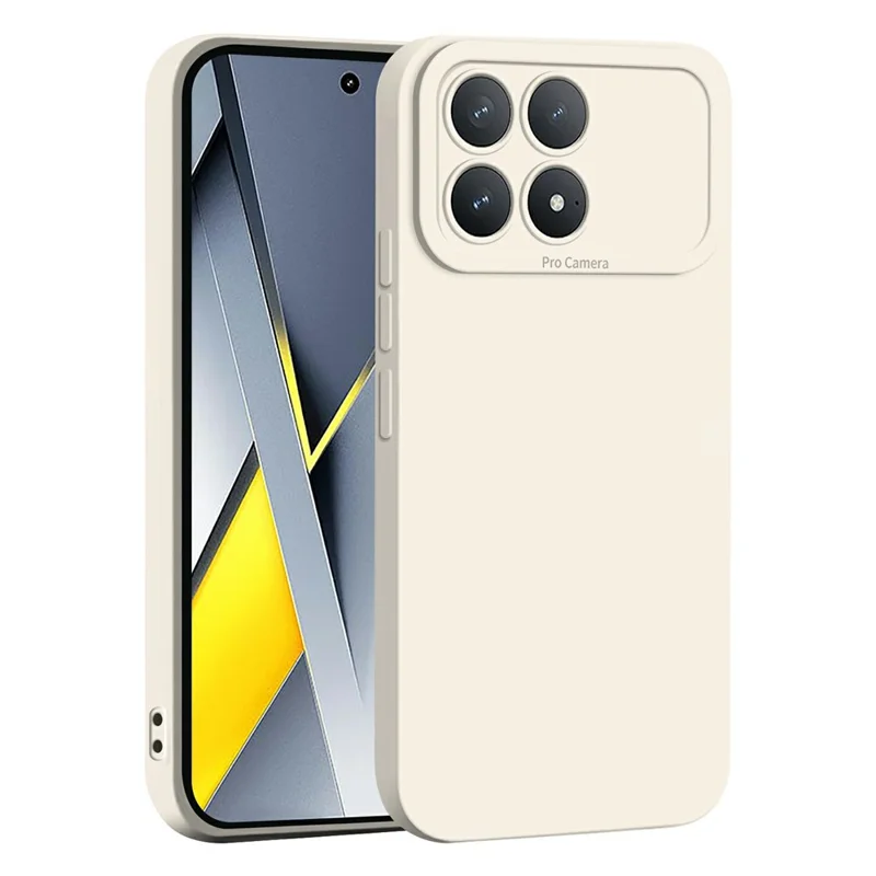 For Xiaomi Redmi K90 5G  /  Poco F8 Pro Case Precise Camera Cutouts Soft TPU Shockproof Phone Cover - White
