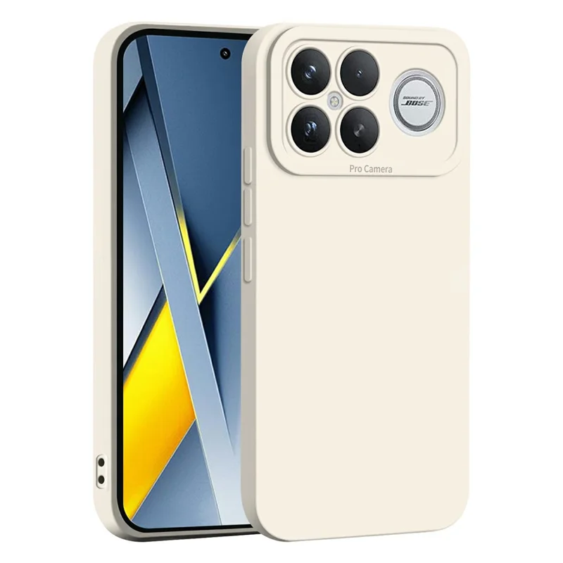 Voor Xiaomi Redmi K90 Pro Max 5G / Poco F8 Ultra hoesje Nauwkeurige camera-uitsparingen Zachte TPU Stootvaste telefoonhoes - Wit