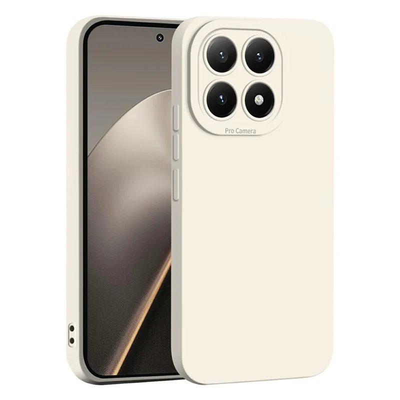 غطاء لهاتف شاومي 15T مع قطع كاميرا دقيق وواقي ناعم من مادة TPU مقاوم للصدمات - أبيض