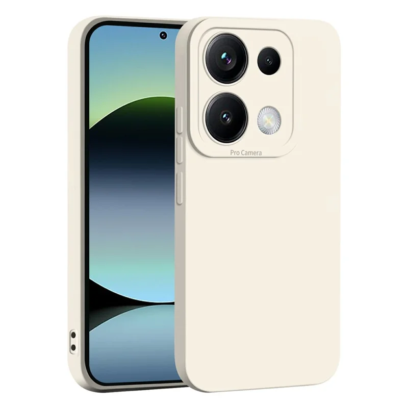 For Xiaomi Redmi Note 14S 4G Case Precise Camera Cutouts Soft TPU Shockproof Phone Cover - White