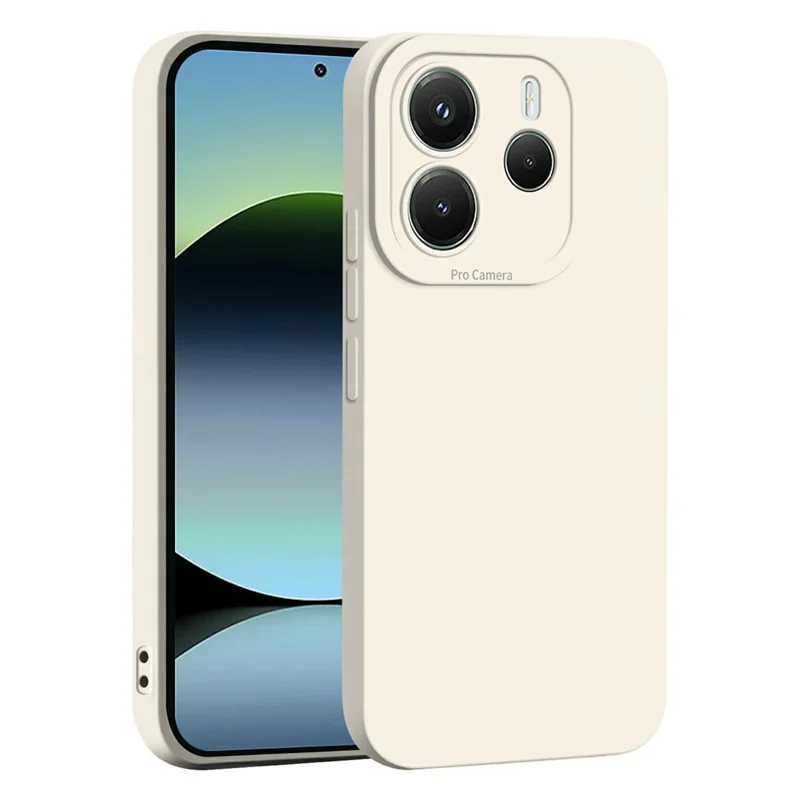 For Xiaomi Redmi Note 14 4G (164.84mm) Case Precise Camera Cutouts Soft TPU Shockproof Phone Cover - White