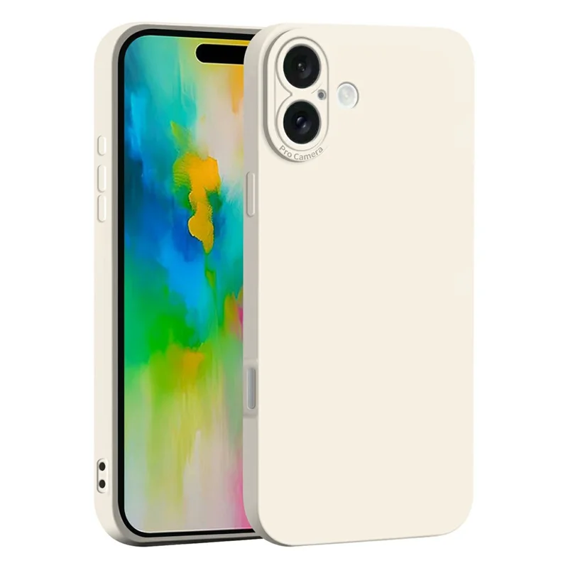 For iPhone 17 Case Precise Camera Cutouts Soft TPU Shockproof Phone Cover - White