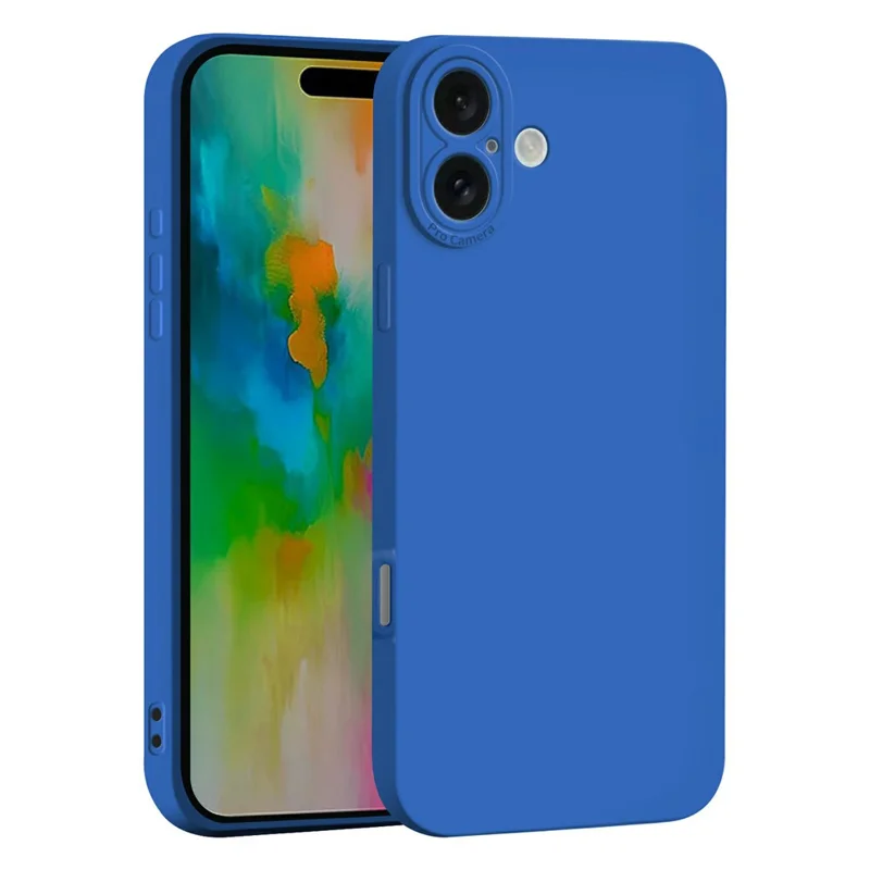 For iPhone 17 Case Precise Camera Cutouts Soft TPU Shockproof Phone Cover - Dark Blue