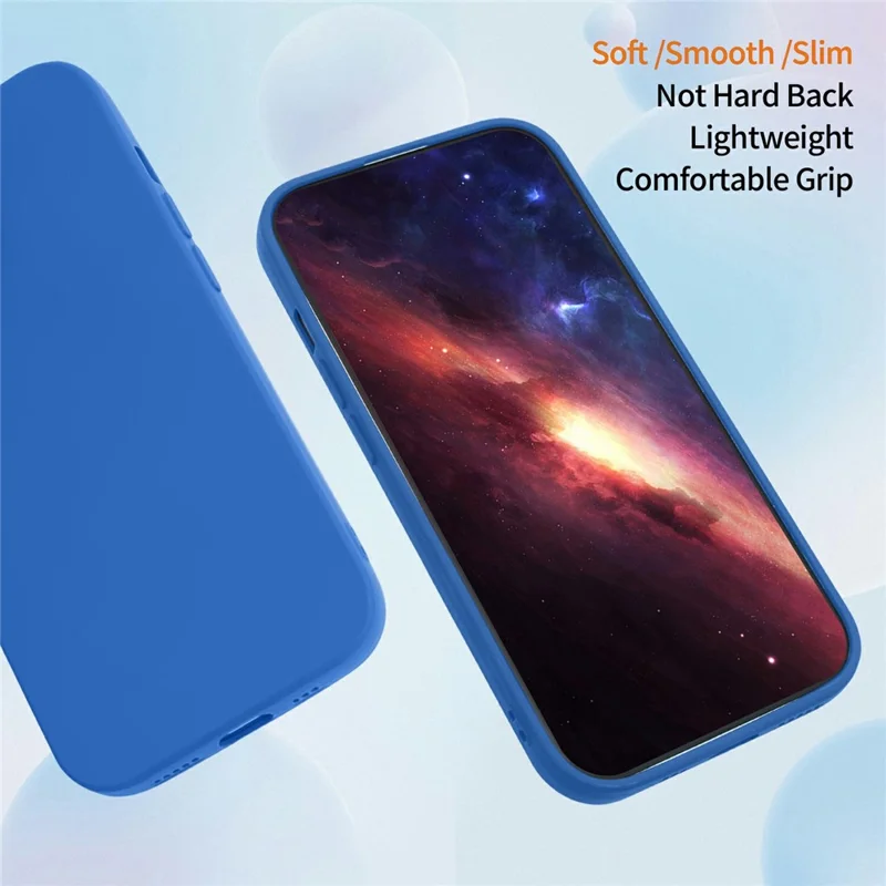 For iPhone 17 Case Precise Camera Cutouts Soft TPU Shockproof Phone Cover - Dark Blue