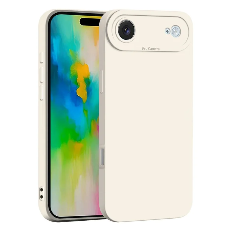 For iPhone Air Case Precise Camera Cutouts Soft TPU Shockproof Phone Cover - White