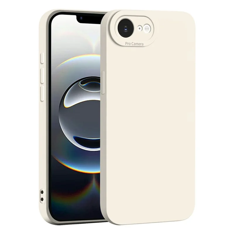 For iPhone 16e Case Precise Camera Cutouts Soft TPU Shockproof Phone Cover - White