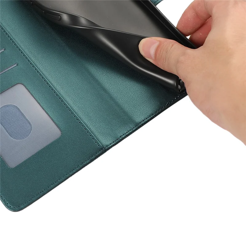 For Samsung Galaxy S26+ Case 3D Rhombus Grid Imprinted Wallet Leather Phone Cover with Lanyard - Green