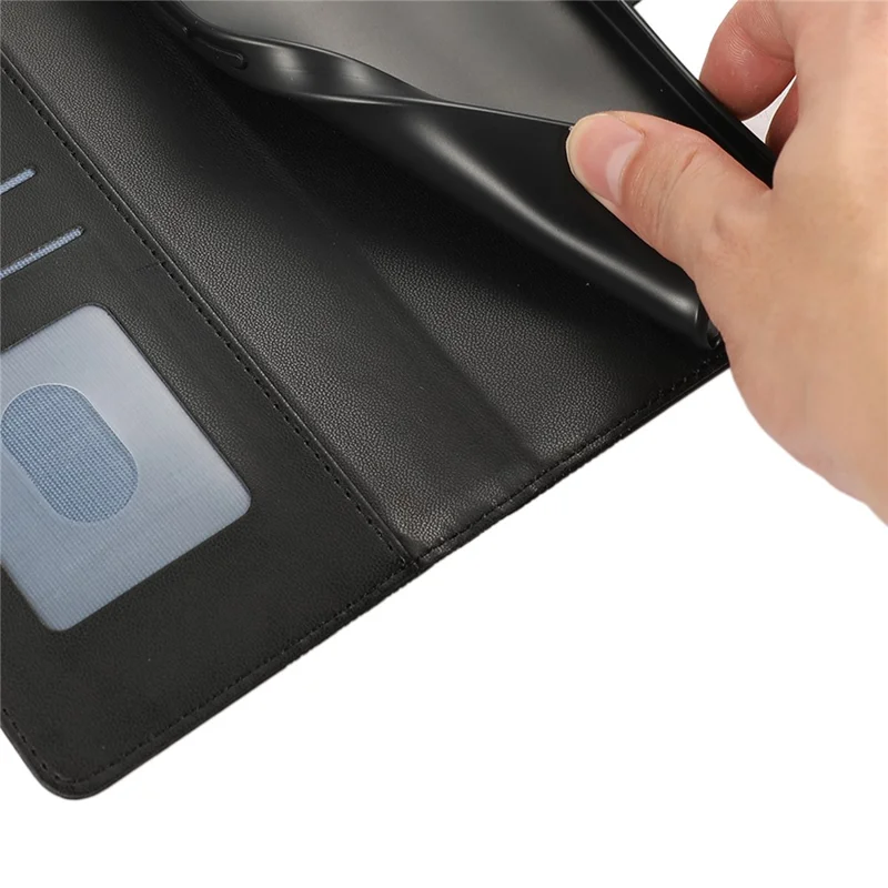 For Samsung Galaxy A57 5G Case 3D Rhombus Grid Imprinted Wallet Leather Phone Cover with Lanyard - Black