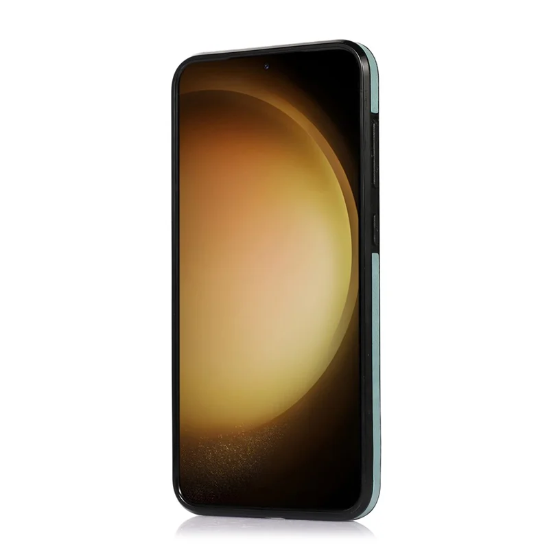 For Samsung Galaxy A57 5G Cell Phone Case Triangle Lid Card Bag Leather + TPU Cover with Long Strap - Green