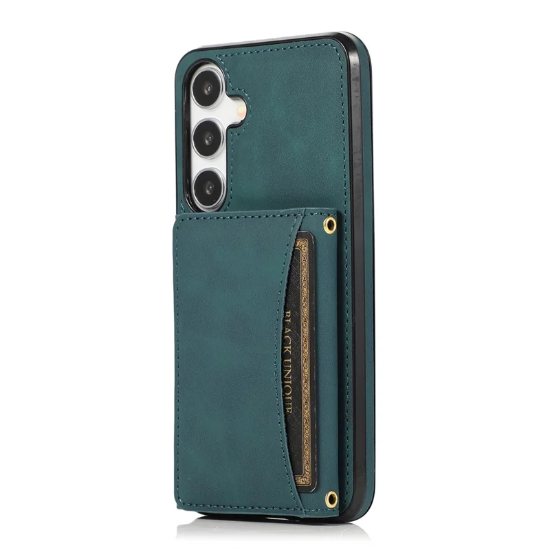 For Samsung Galaxy A57 5G Phone Case Tri-Fold Wallet Kickstand PU Leather + TPU Back Cover - Blue