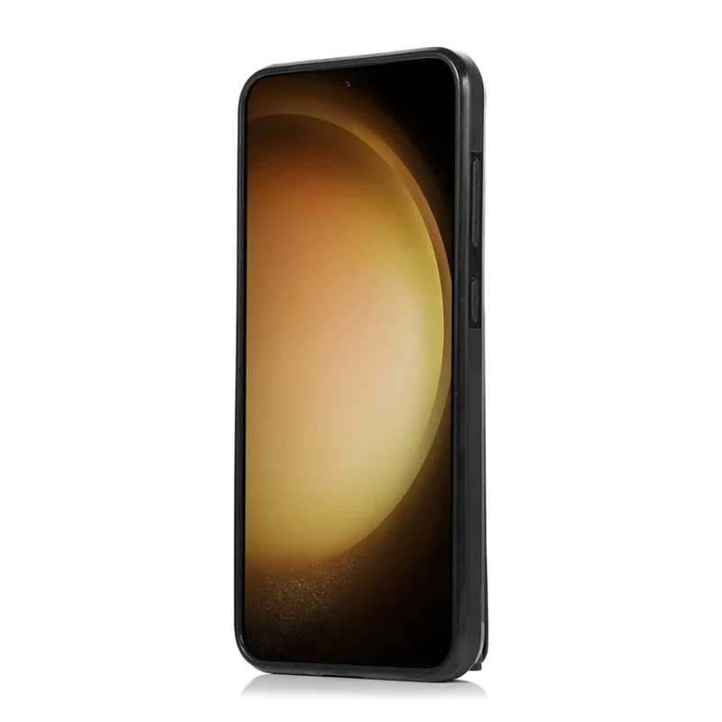 For Samsung Galaxy A37 5G Phone Case Tri-Fold Wallet Kickstand PU Leather + TPU Back Cover - Black