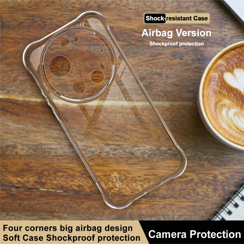 IMAK For Xiaomi 17 Ultra 5G / 17 Ultra by Leica Case TPU Phone Cover Airbag Shockproof Protection - Transparent