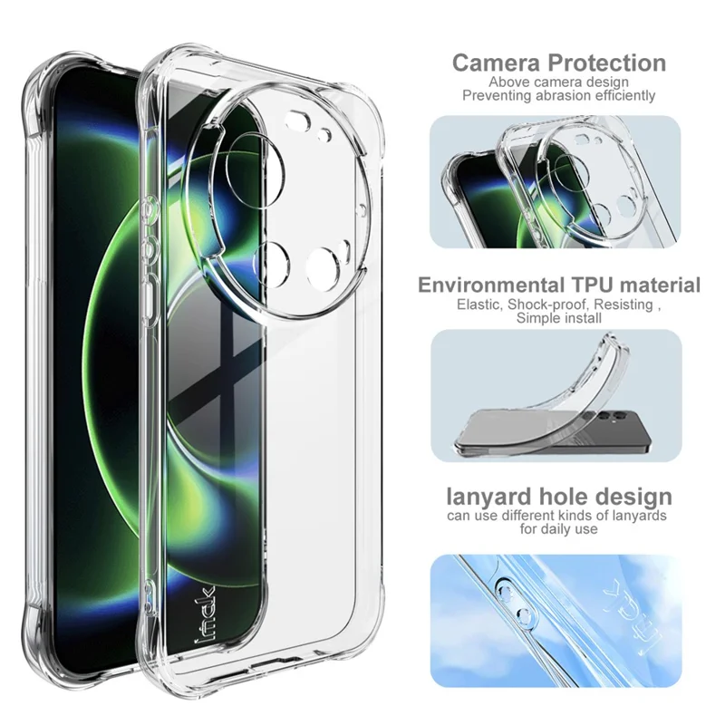 IMAK For Xiaomi 17 Ultra 5G / 17 Ultra by Leica Case TPU Phone Cover Airbag Shockproof Protection - Transparent