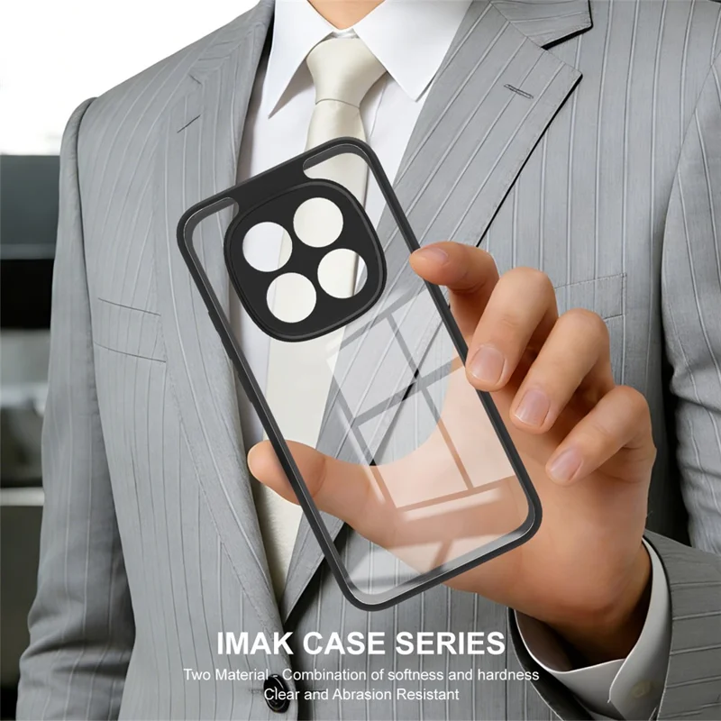 IMAK UX-9A Series For Xiaomi Redmi Note 15 Pro 5G (Global) Case TPU PC Phone Cover Reinforced Corners - Transparent
