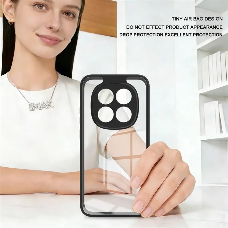 IMAK UX-9A Series For Xiaomi Redmi Note 15 Pro 5G (Global) Case TPU PC Phone Cover Reinforced Corners - Transparent