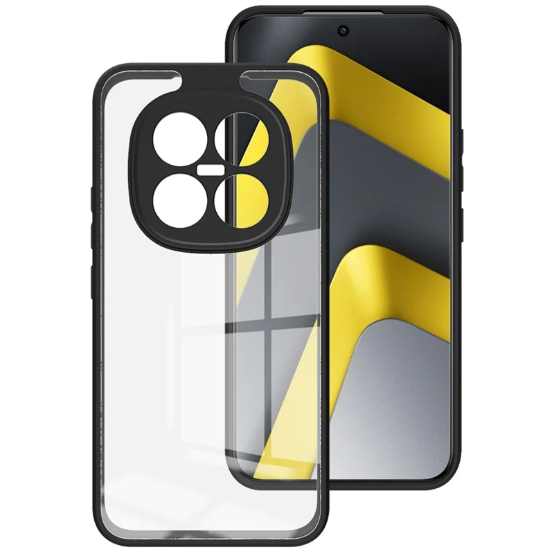 IMAK UX-9A Series For Xiaomi Poco M8 Pro 5G / Redmi Note 15 Pro+ 5G (Global) Case TPU PC Phone Cover Reinforced Corners - Transparent