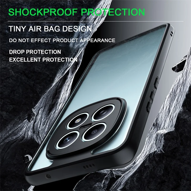 IMAK UX-9A Series For Xiaomi Poco M8 Pro 5G / Redmi Note 15 Pro+ 5G (Global) Case TPU PC Phone Cover Reinforced Corners - Transparent