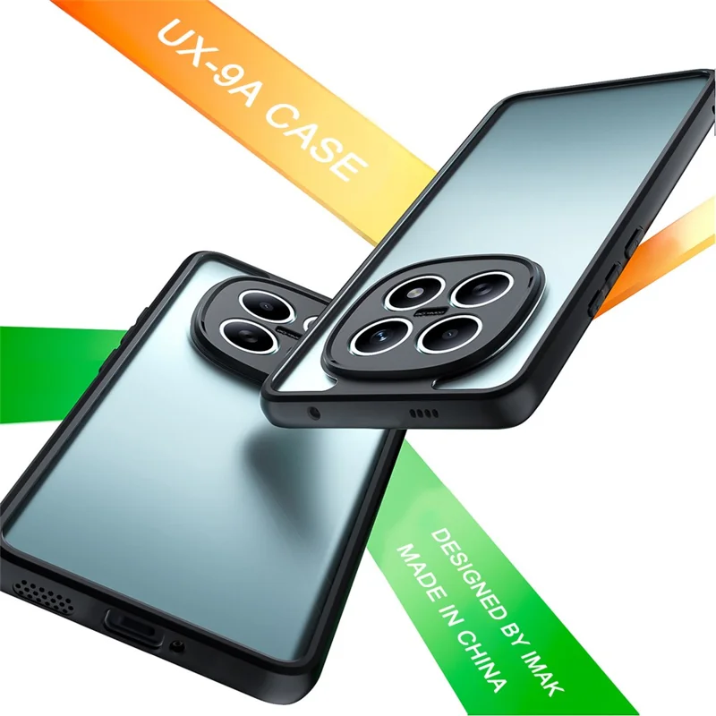 IMAK UX-9A Series For Xiaomi Poco M8 Pro 5G / Redmi Note 15 Pro+ 5G (Global) Case TPU PC Phone Cover Reinforced Corners - Transparent