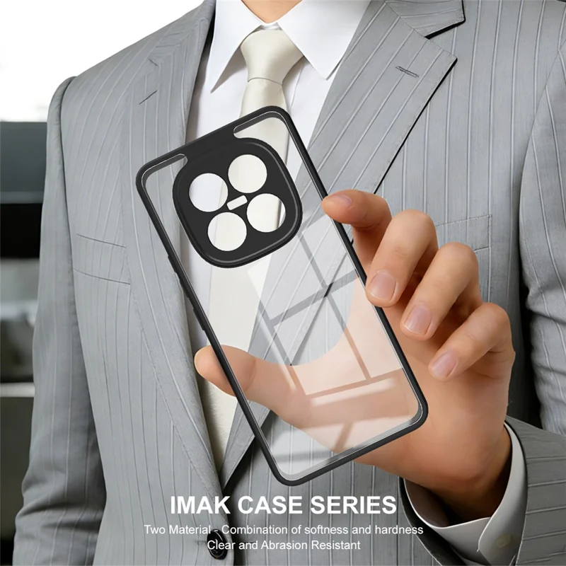 IMAK UX-9A Series For Xiaomi Redmi Note 15 Pro 4G (Global) Case TPU PC Phone Cover Reinforced Corners - Transparent
