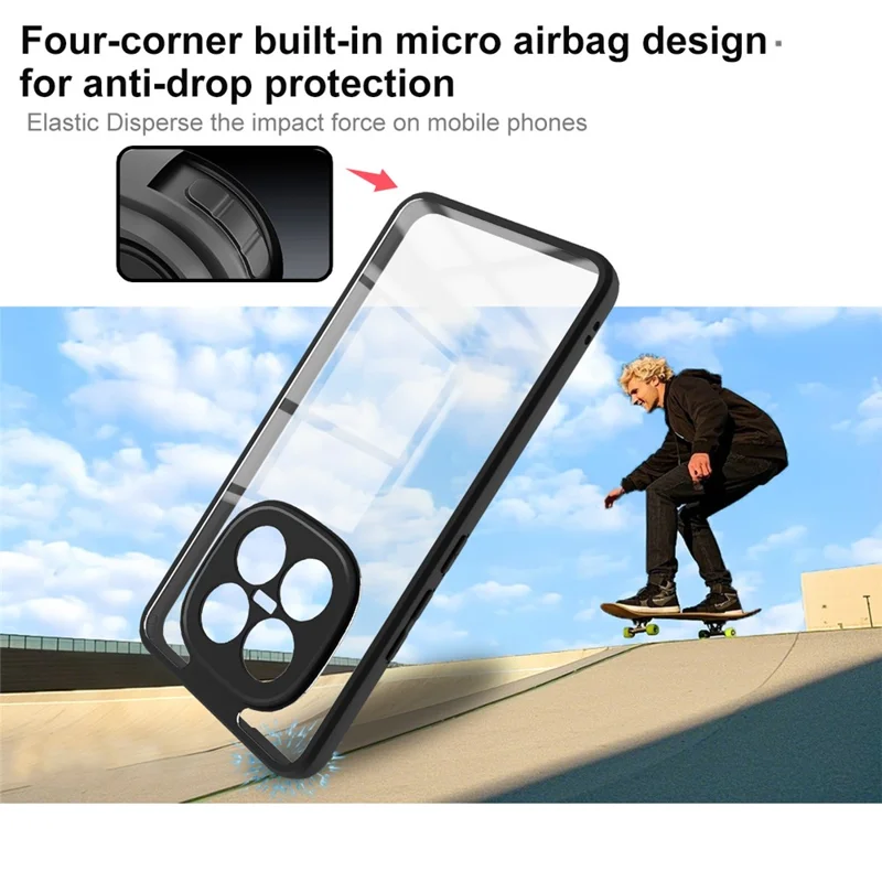 IMAK UX-9A Series For Xiaomi Redmi Note 15 Pro 4G (Global) Case TPU PC Phone Cover Reinforced Corners - Transparent