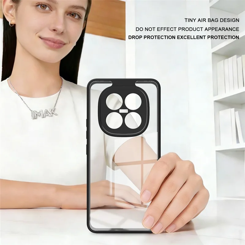 IMAK UX-9A Series For Xiaomi Redmi Note 15 Pro 4G (Global) Case TPU PC Phone Cover Reinforced Corners - Transparent