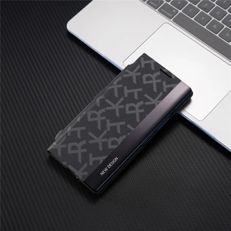 For Samsung Galaxy Z Fold7 5G Case Geometric Pixel Pattern Kickstand Foldable PC Phone Cover with Stylus - Black