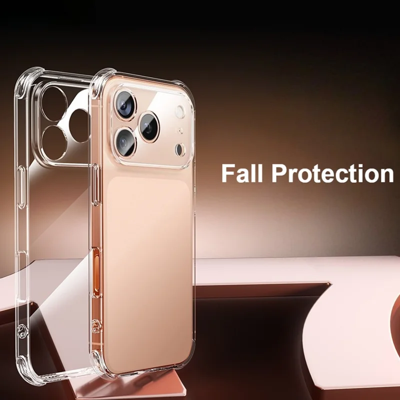 SMARTDEVIL For iPhone 17 Pro Clear Case TPU Anti-drop Phone Cover - Transparent