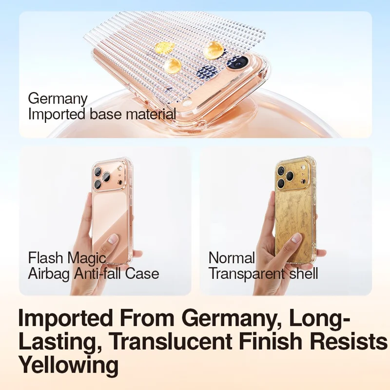 SMARTDEVIL For iPhone 17 Pro Clear Case TPU Anti-drop Phone Cover - Transparent